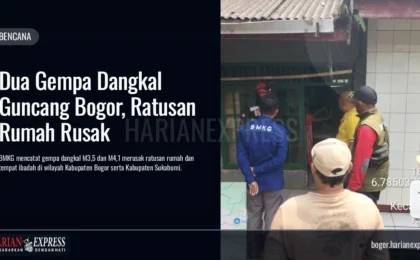 Dua Gempa Dangkal Guncang Bogor, Ratusan Rumah Rusak