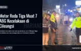 Motor Roda Tiga Muat 7 ABG Kecelakaan di Cileungsi