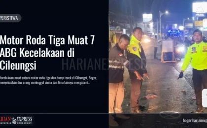 Motor Roda Tiga Muat 7 ABG Kecelakaan di Cileungsi