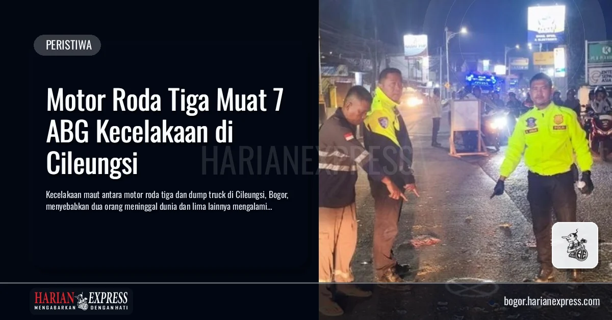 Motor Roda Tiga Muat 7 ABG Kecelakaan di Cileungsi