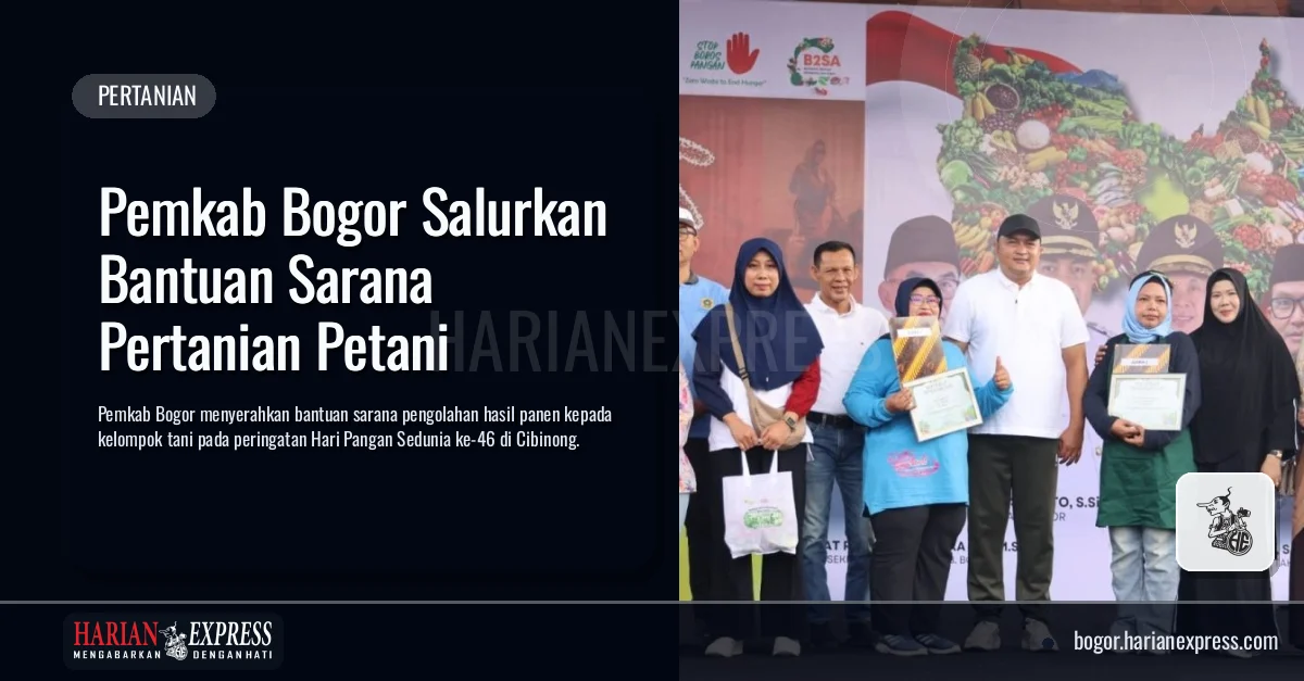 Pemkab Bogor Salurkan Bantuan Sarana Pertanian Petani