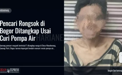 Pencari Rongsok di Bogor Ditangkap Usai Curi Pompa Air