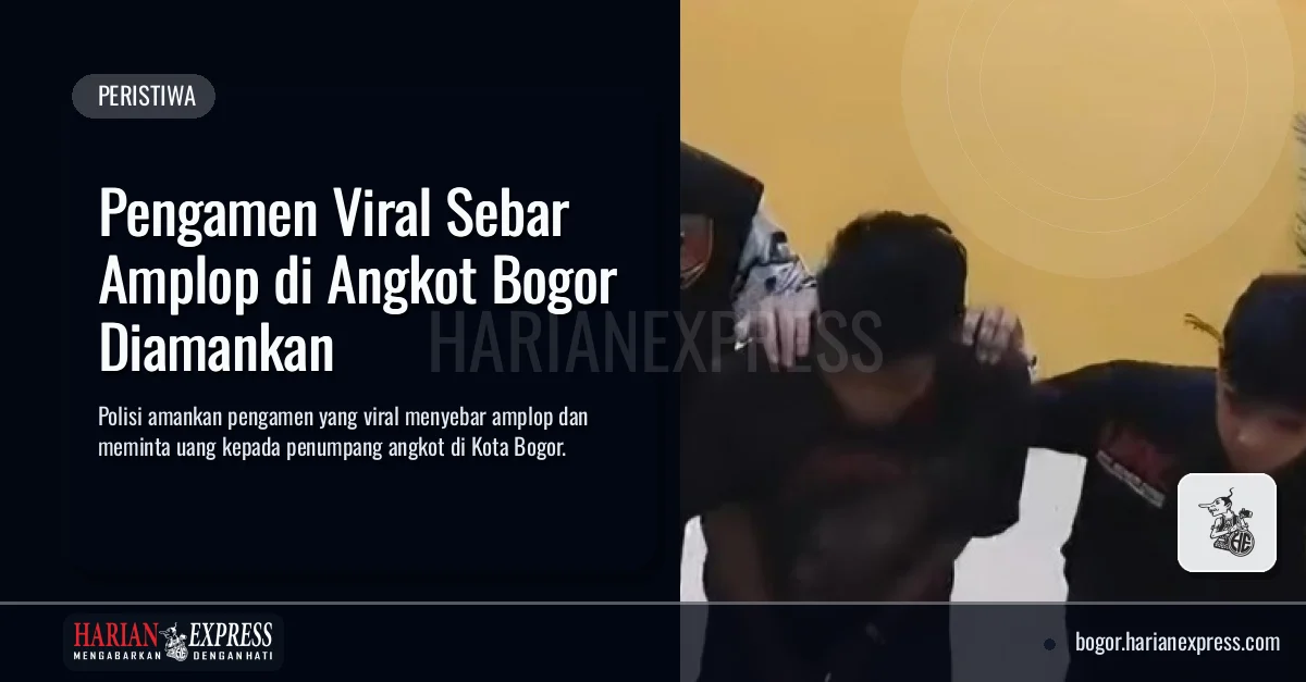 Pengamen Viral Sebar Amplop di Angkot Bogor Diamankan