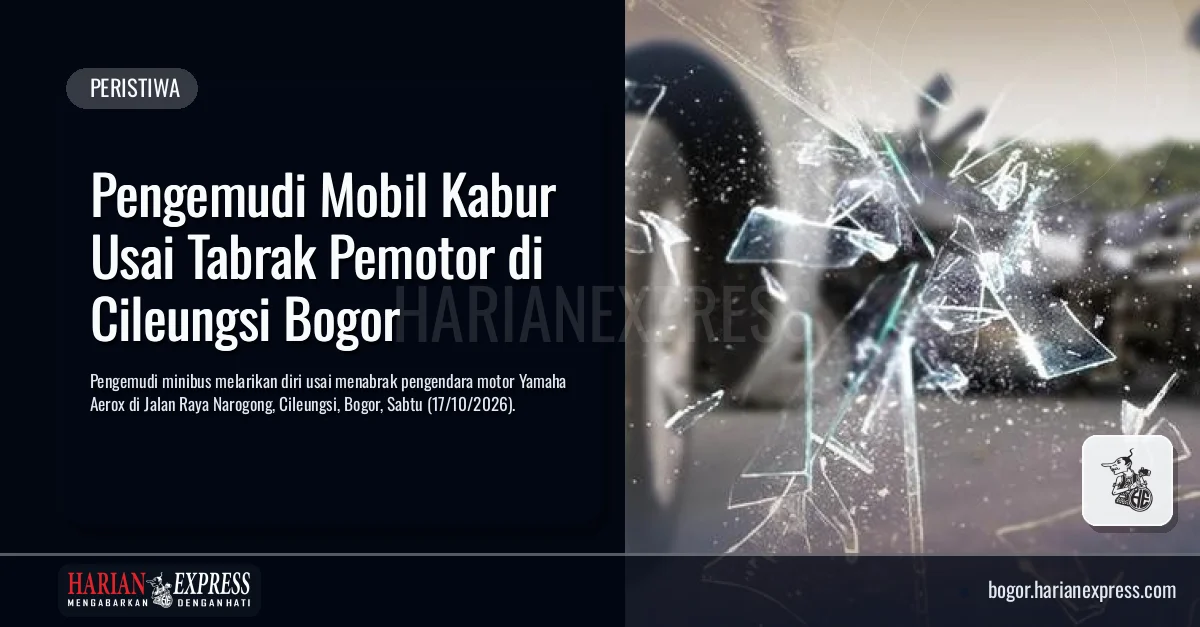 Pengemudi Mobil Kabur Usai Tabrak Pemotor di Cileungsi Bogor
