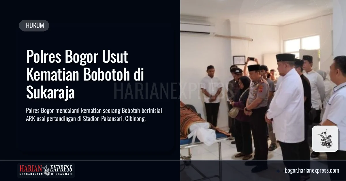 Polres Bogor Usut Kematian Bobotoh di Sukaraja