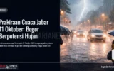 Prakiraan Cuaca Jabar 11 Oktober: Bogor Berpotensi Hujan