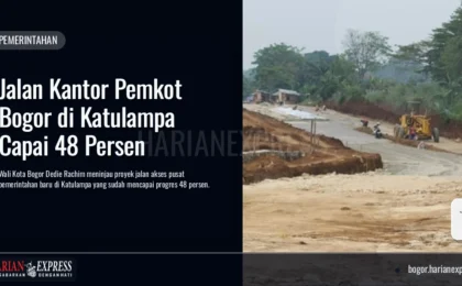 Jalan Kantor Pemkot Bogor di Katulampa Capai 48 Persen