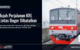 Tujuh Perjalanan KRL Lintas Bogor Dibatalkan